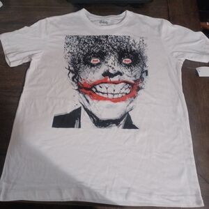 Batman Joker Face T-shirt Men's White DC Comics Short sleeve size L (42-44)